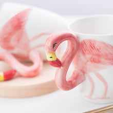Load image into Gallery viewer, 3D Flamingo Ceramic Coffee Mug