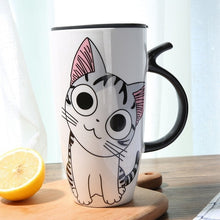 Load image into Gallery viewer, 600ml Cute Cat Ceramics Coffee Mug With