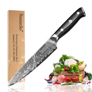 Superior SUNNECKO 5" inch Utility Kitchen Knife